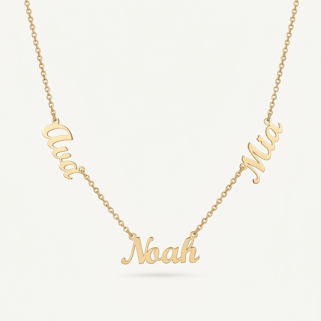 Three-name necklace